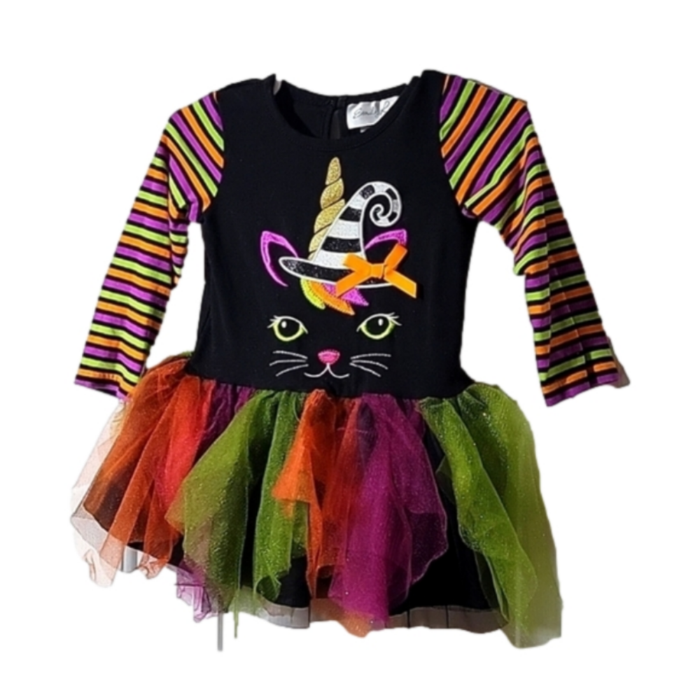 𝅺emily Rose 18M Halloween kitty top/dress
